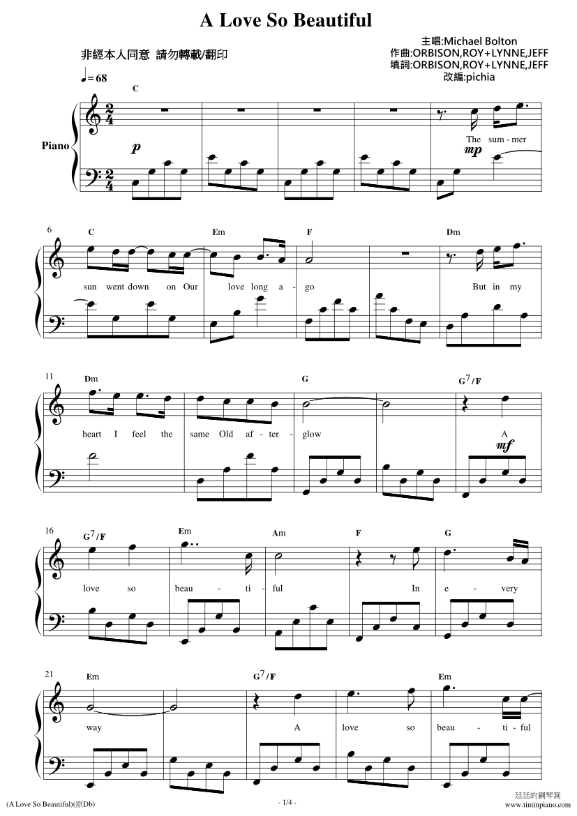 鋼琴譜下載- 廷廷的鋼琴窩(五線譜、簡譜) Piano Sheet Music Download.